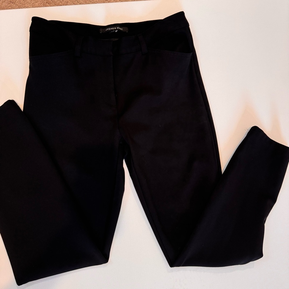 Andrew Marc 8 black dress pants.  Slim straight - Picture 10 of 11
